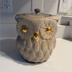 World Market Owl Shaped Ceramic Jar with Lid